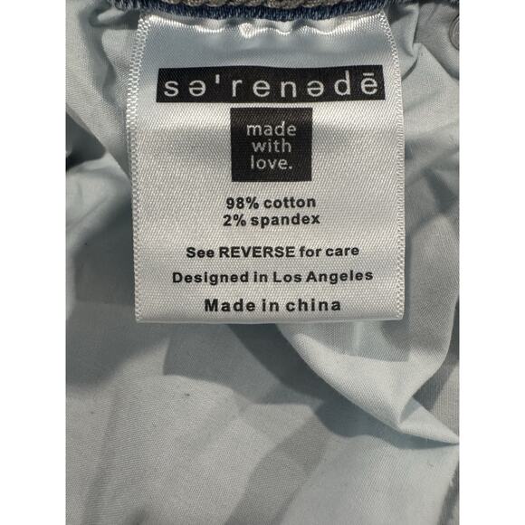 SERENEDE Bandana Patch Distressed Jeans Men’s 42 Tapered Light Wash Streetwear - Picture 8 of 15